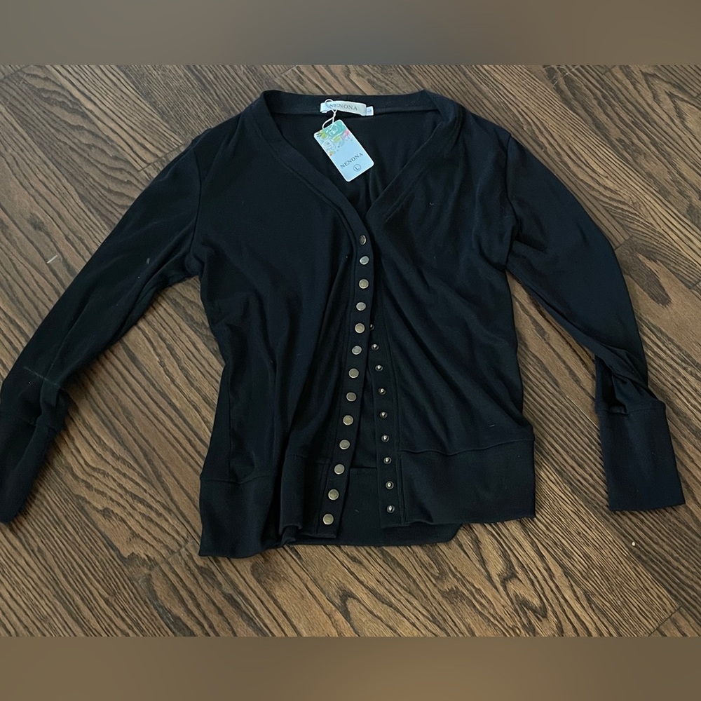 Black Button-Up Cardigan